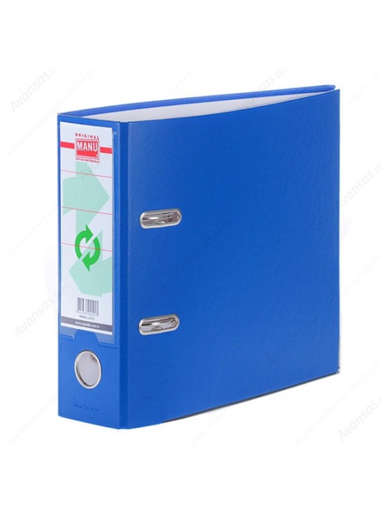 Manu Telgraf Klasör Geniş Mavi 2037