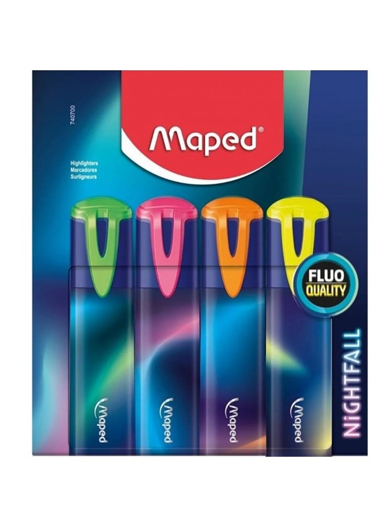 Maped Fosforlu Kalem Fluo Peps Nıghtfall 4 Lü 740700