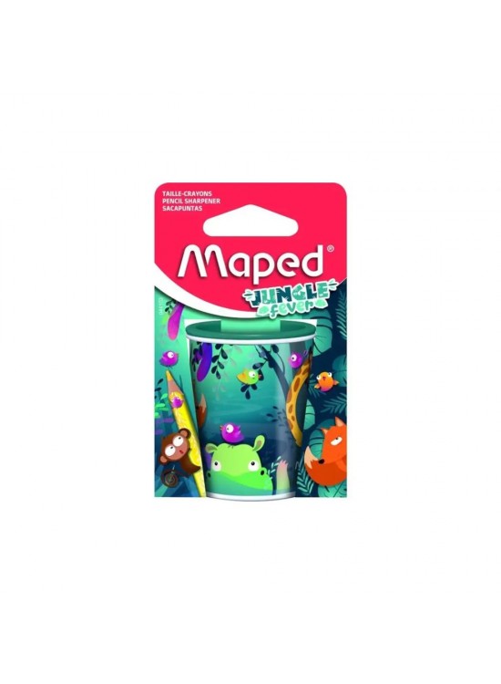 Maped Kalemtıraş Jungle Fever Çift Delik Blıst 044103 (1 Adet) Maped Kalemtıraş Jungle Fever Çift Delik Blıst 044103 (1 Adet)