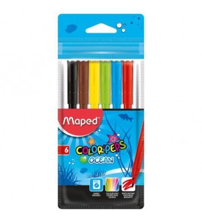 Maped Keçeli Boya Kalemi Ocean 6 Renk 845723