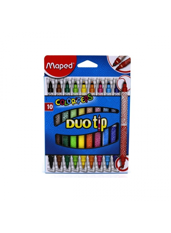 Maped Keçeli Boya Kalemi Peps Duo Tip 10 Renk 849010