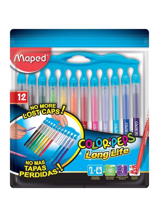 Maped Keçeli Kalem 12 Li Long Lıfe Inno 845045