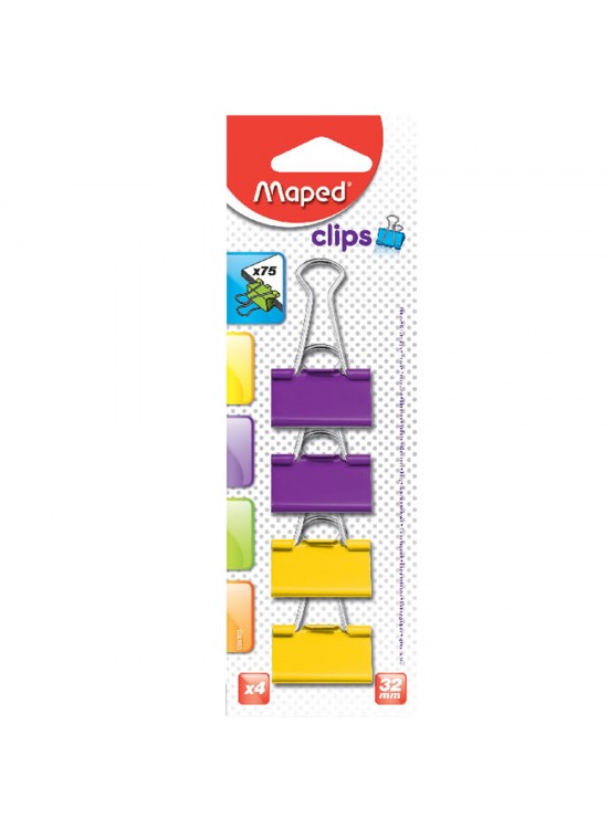 Maped Kıskaç (Klips) Metal 32 MM 4 Lü Renk 036100 (1 Adet) Maped Kıskaç (Klips) Metal 32 MM 4 Lü Renk 036100 (1 Adet)