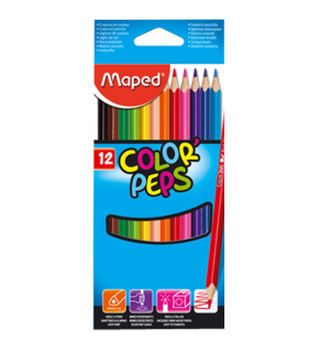 Maped Kuru Boya Karton Kutu Tam Boy Üçgen 12 Renk 183212