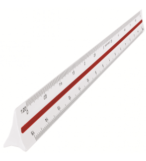 Maped Mikyas Cetvel Plastik 1:20 / 1:100 Ölçek 240013