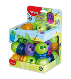 Maped Öğrenci Kalemtıraşı Croc Plastik Çiftli Hazneli Karışık Renkler 501700 (1 Adet)