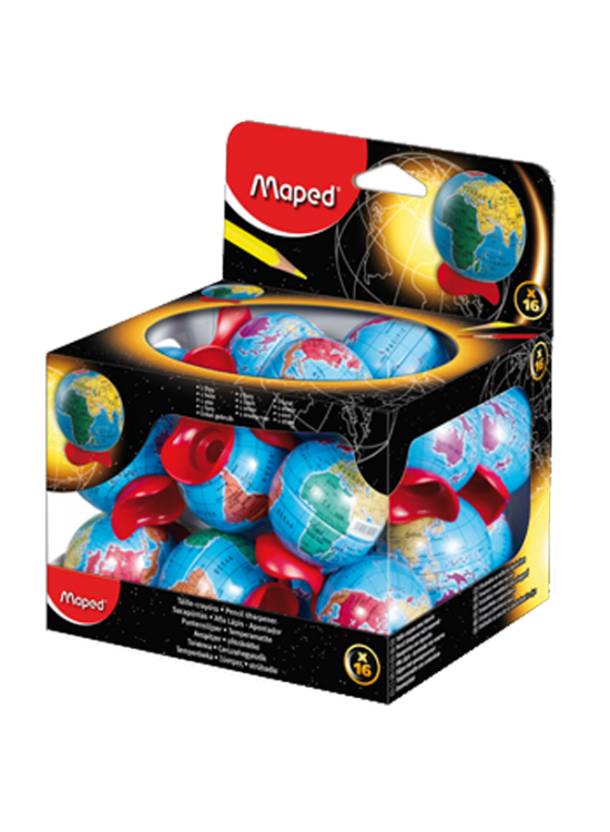 Maped Öğrenci Kalemtıraşı Globe Metal Küre Hazneli 16 LI 51111 (1 Adet)