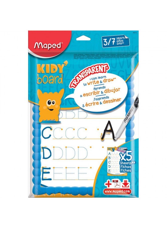 Maped Yazı Tahtası Kıddy Board Çoçuk Esnek Ve Transparan Kit