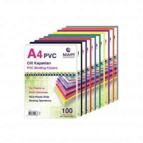 Mapi Cilt Kapağı Plastik Opak A3 160 MIC Kırmızı 204 03 04 (1 Adet)