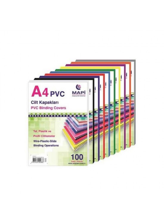 Mapi Cilt Kapağı Plastik Opak A3 160 MIC Kırmızı 204 03 04 (1 Adet)