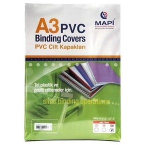 Mapi Cilt Kapağı Plastik Opak A3 160 MIC Mavi 204 03 04 (1 Adet)