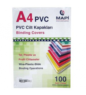 Mapi Cilt Kapağı Plastik Opak A4 160 MIC Şeffaf 2040250 (1 Adet)
