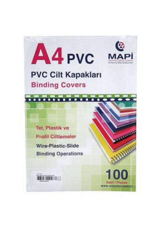 Mapi Cilt Kapağı Plastik Opak A4 160 MIC Şeffaf 2040250 (1 Adet) Mapi Cilt Kapağı Plastik Opak A4 160 MIC Şeffaf 2040250 (1 Adet)