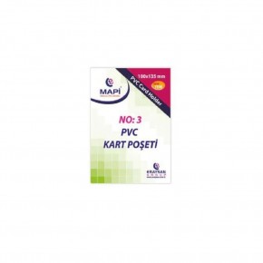 Mapi Kart Poşeti Dikey Pvc No:3 100x135 Şeffaf 910 10 37 (1 Adet)