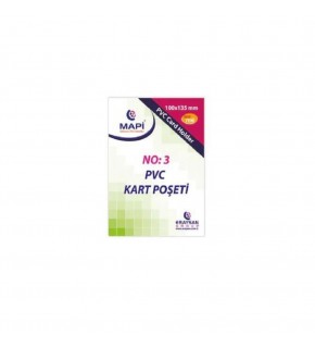 Mapi Kart Poşeti Dikey Pvc No:3 100x135 Şeffaf 910 10 37 (1 Adet)