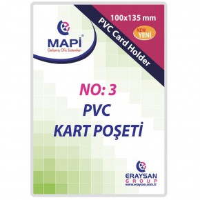 Mapi Kart Poşeti Dikey Pvc No:3 100x135 Şeffaf 910 10 37 (1 Adet)