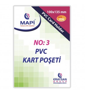 Mapi Kart Poşeti Dikey Pvc No:3 100x135 Şeffaf 910 10 37 (1 Adet)