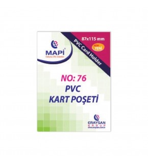 Mapi Kart Poşeti Dikey Pvc No:76 87x115 Şeffaf 910 10 39 (1 Adet)