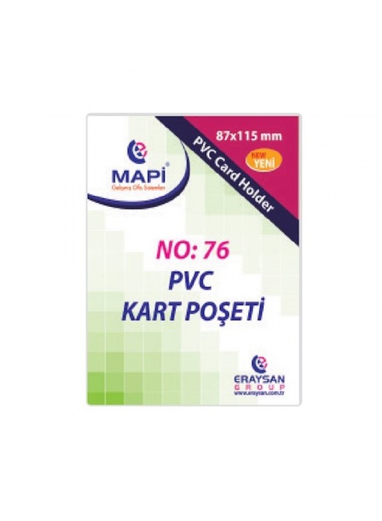 Mapi Kart Poşeti Dikey Pvc No:76 87x115 Şeffaf 910 10 39 (1 Adet)