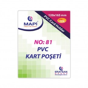 Mapi Kart Poşeti Dikey Pvc No:81 165x120 Şeffaf 910 10 40 (1 Adet)