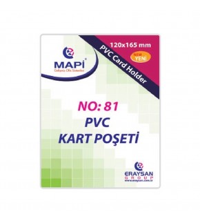 Mapi Kart Poşeti Dikey Pvc No:81 165x120 Şeffaf 910 10 40 (1 Adet)