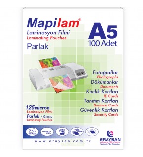 Mapi Laminasyon Filmi Sıcak Parlak A5 125 MIC 102 12 05 (1 Adet)