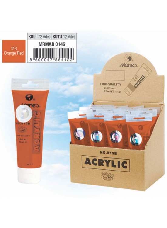 Maries Akrilik Boya 75 ML Orange Red 815-313