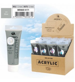 Maries Akrilik Boya 75 ML Silver (Gümüş) 815-121