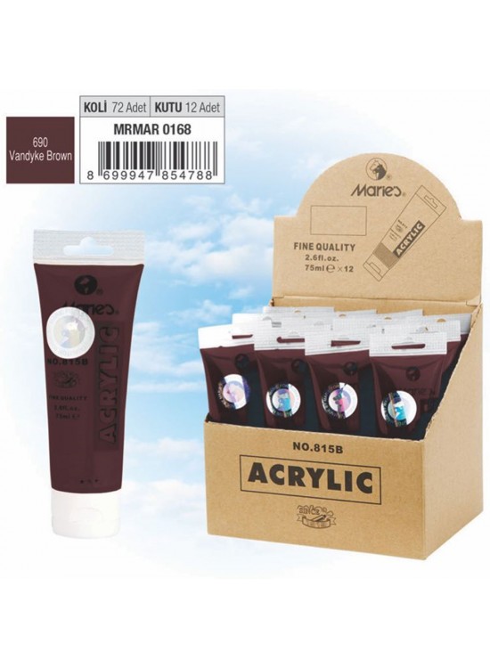 Maries Akrilik Boya 75 ML Vandyke Kahverenk 815-690 Maries Akrilik Boya 75 ML Vandyke Kahverenk 815-690