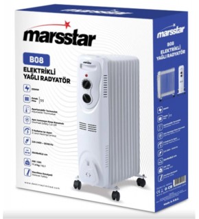Marsstar B-08 11 Dilim Yağlı Radyatör 3 Kademe Isı ayarı 2500w