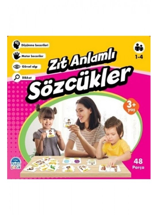 Martı Çocuk Eğitici Yapboz Zıt Anlamlı Sözcükler