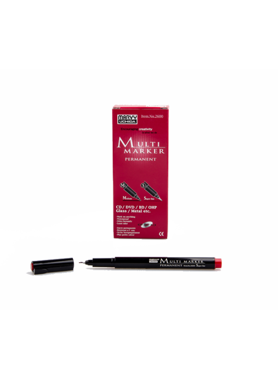 Marvy Asetat Kalemi Permanent S Seri Kırmızı 2600S-2 (1 Adet)