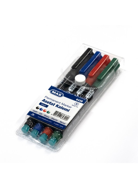 Mas Asetat Kalemi S Boy 4 Lü Kartela 6439