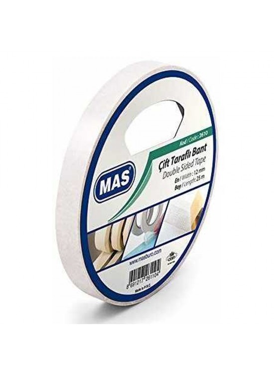 Mas Çift Taraflı Bant 12x25 Mt 2610