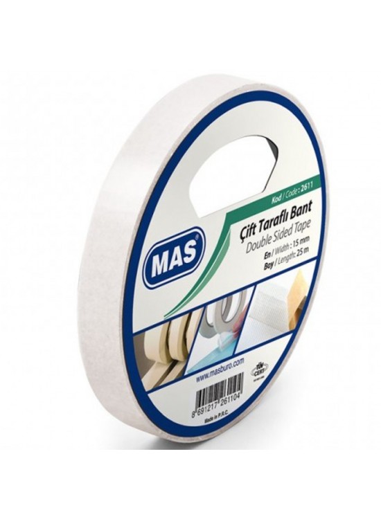 Mas Çift Taraflı Bant 15x25 Mt 2611