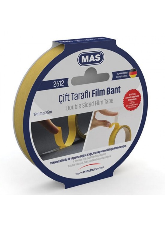 Mas Çift Taraflı Bant 19x25 Mt 2612 Mas Çift Taraflı Bant 19x25 Mt 2612