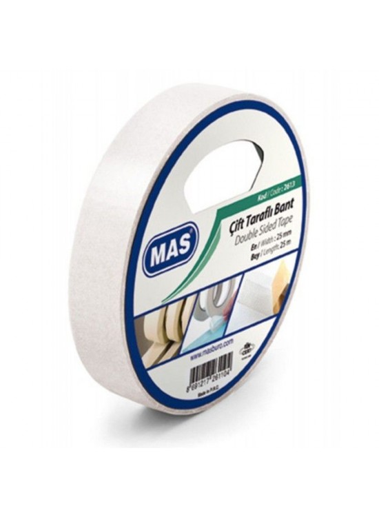 Mas Çift Taraflı Bant 25x25 Mt 2613