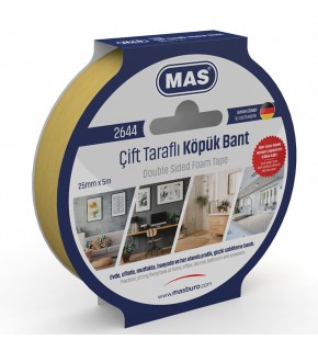 Mas Çift Taraflı Köpük Bant 25 MM x 5 M 2644