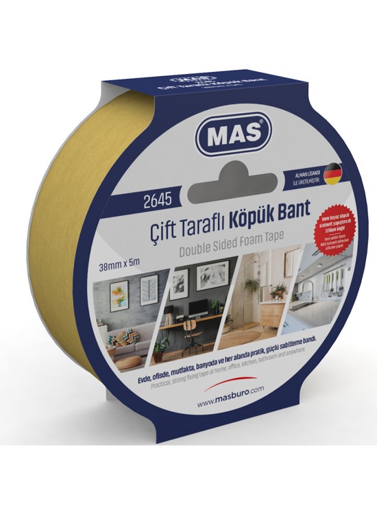 Mas Çift Taraflı Köpük Bant 38 MM x 5 M 2645