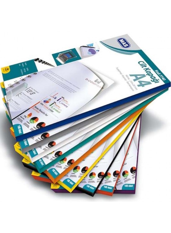 Mas Cilt Kapağı Plastik Opak A4 160 MIC Şeffaf 7740 (1 Adet)