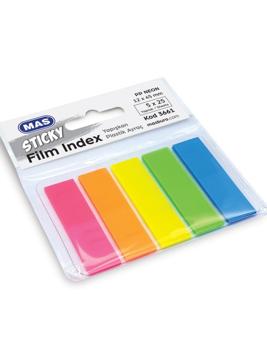 Mas Film Indeks 12x45 PP Dörtgen 25 Syf 5 Renk 3661 (1 Adet)
