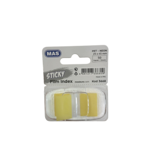Mas Film İndex Dispenserli PP 24x45 Sarı