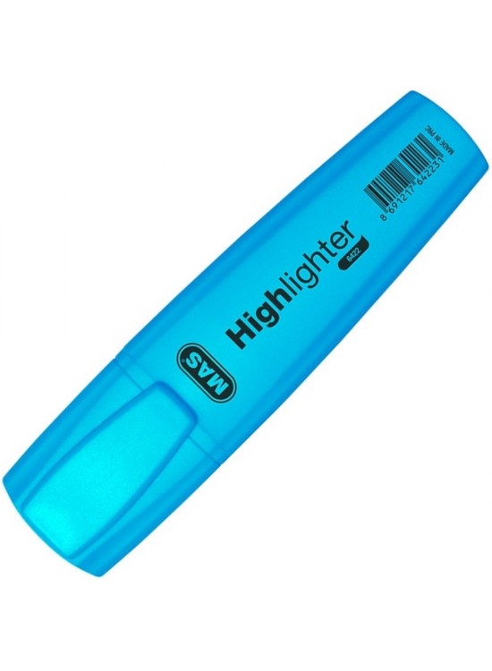 Mas Fosforlu Kalem Neon Mavi 6422 (1 Adet) Mas Fosforlu Kalem Neon Mavi 6422 (1 Adet)