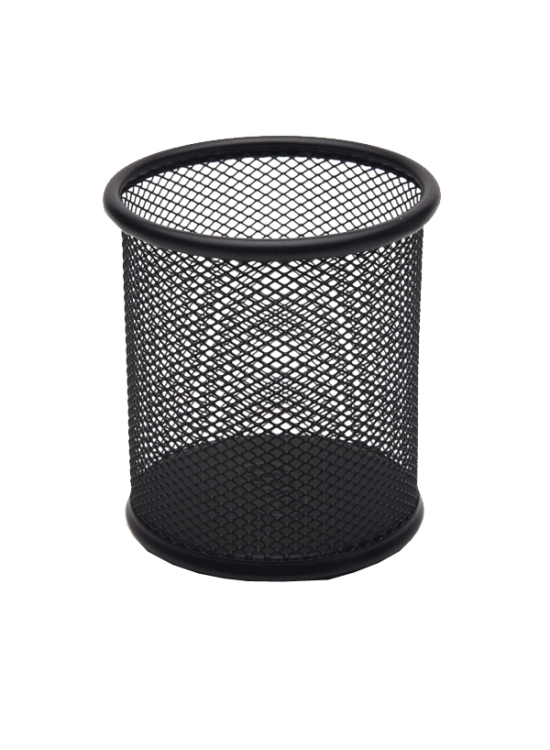 Mas Kalemlik Metal Perforeli Silindir Siyah 500