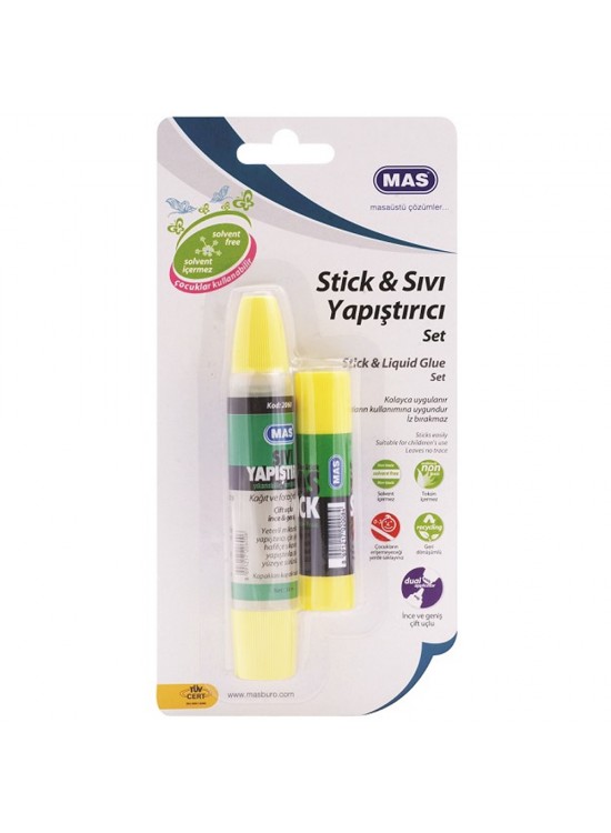 Mas Kartelada Stick+Sıvı Yapıştırıcı Seti 2071