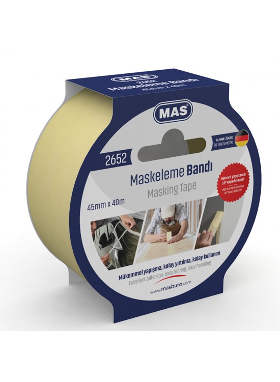 Mas Krepe (Maskeleme) Bantı 45 MM x 40 M 2652 Mas Krepe (Maskeleme) Bantı 45 MM x 40 M 2652