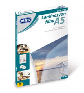 Mas Laminasyon Filmi Parlak A5 125 MIC 7705 (1 Adet)