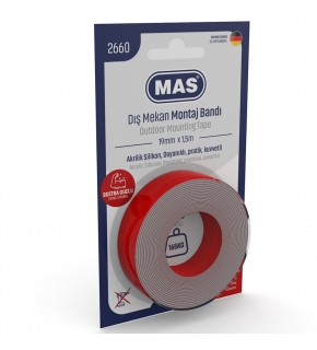 Mas Montaj Bandı Dış Mekan Extra Güçlü 19 MM x 1,5 M 2660