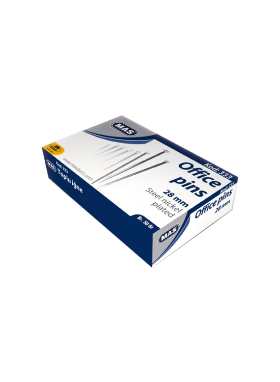 Mas Toplu İğne Nikel 28 MM 50 GR 333 (1 Adet)