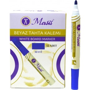 Masis Beyaz Tahta Kalemi, Mavi, 12 Adetlik Kutu